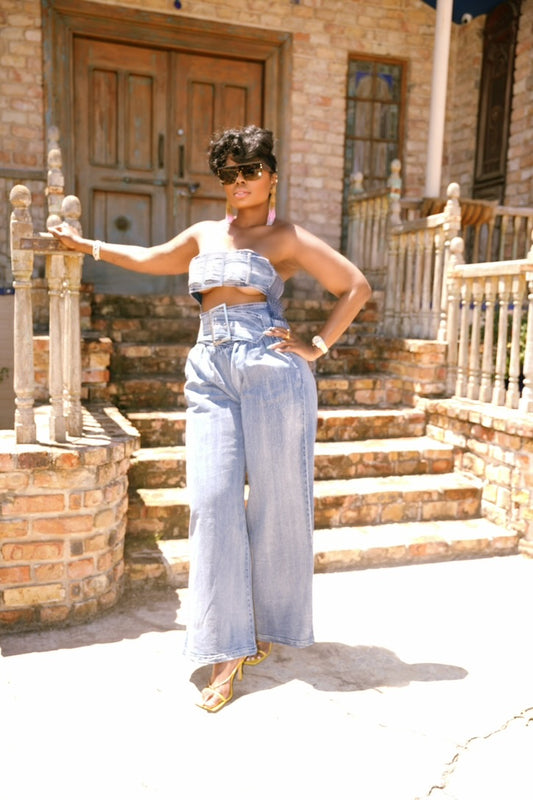 Buckle Up Denim Jumper