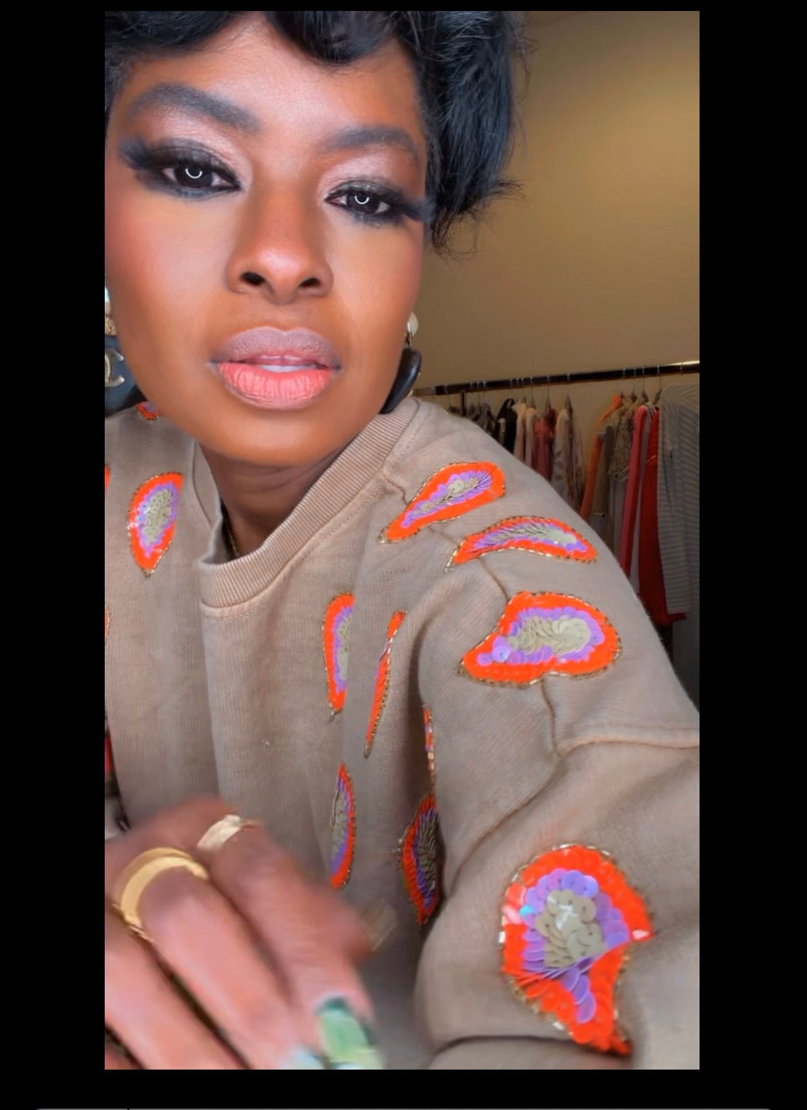 Sequin Mardi Sweater